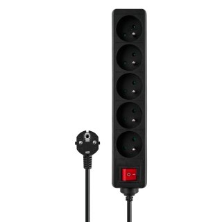 Listwa zasilająca 5 gniazd 1,5m, LZ-01 Savio