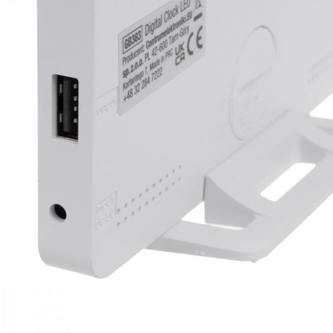 Zegar z alarmem i funkcją termometru GB383 Biały GreenBlue