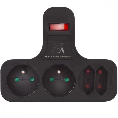 Gniazdo prądowe MCE224E poczwórne z wyłącznikiem Maclean