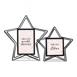 Zestaw 2 ramek 10x10 i 10x15 stella Czarna Hama