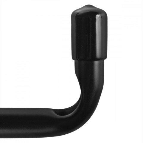 2x uchwyt ścienny, max 22kg/uchwyt MC-487 Komplet 2 uchwytów ściennych na opony, koła, drabinę, rower. Stalowy, Czarny Maclean