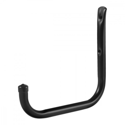 2x uchwyt ścienny, max 22kg/uchwyt MC-487 Komplet 2 uchwytów ściennych na opony, koła, drabinę, rower. Stalowy, Czarny Maclean