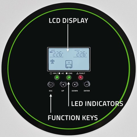 Hybrydowy Inwerter solarny Off-Grid 11000W | 160A | 48V | MPPT | BMS | Sinus | opcja Wi-Fi | Power Factor 1.0 Qoltec