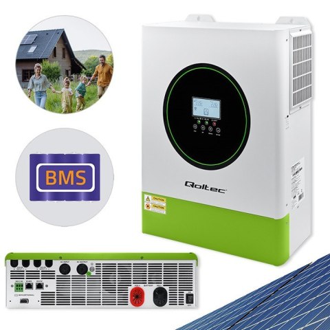 Hybrydowy Inwerter solarny Off-Grid 11000W | 160A | 48V | MPPT | BMS | Sinus | opcja Wi-Fi | Power Factor 1.0 Qoltec