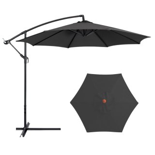 Parasol Ogrodowy Boczny Z Regulacją Pochyłu Pokrowiec 350 x 250cm Antracyt LEAN