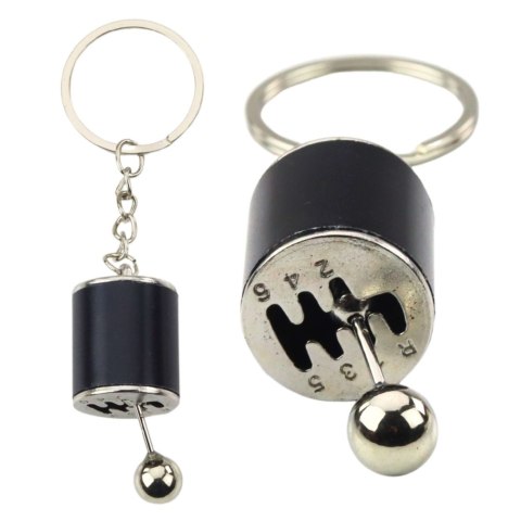 Brelok Metalowy Do Kluczy Skrzynia Biegów Ruchoma Czarny LEAN TOYS