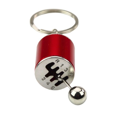 Brelok Metalowy Do Kluczy Skrzynia Biegów Ruchoma Czerwony LEAN TOYS