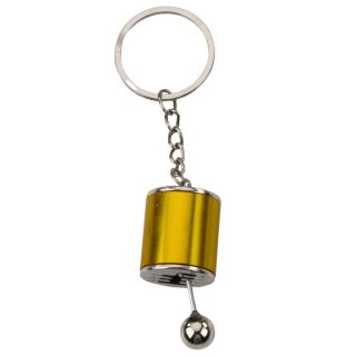 Brelok Metalowy Do Kluczy Skrzynia Biegów Ruchoma Złoty LEAN TOYS