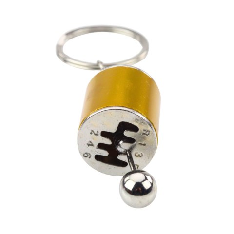 Brelok Metalowy Do Kluczy Skrzynia Biegów Ruchoma Złoty LEAN TOYS