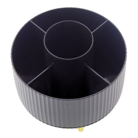 Organizer Na Pędzle Kosmetyki Obrotowy 360° 5 Przegród Czarny LEAN