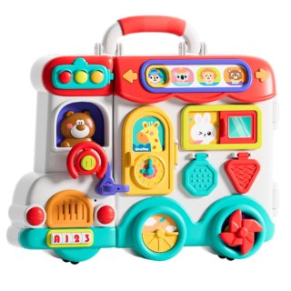 Interaktywny Samochód Edukacyjny Plansza Światła Dźwięki Kolorowy LEAN Toys