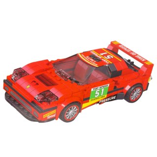 Klocki Konstrukcyjne Auto Robot 2w1 Czerwony Napęd 329 el. LEAN Toys