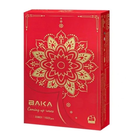 Klocki Konstrukcyjne Bukiet Róże w Wazonie Białe Czerwone 1022 el. LEAN Toys