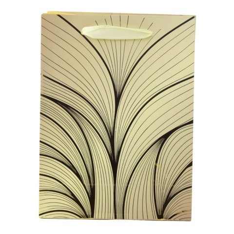 Torba Prezentowa Falisty Złoty Wzór Mix Kolor 23 x 18 x 10 cm LEAN