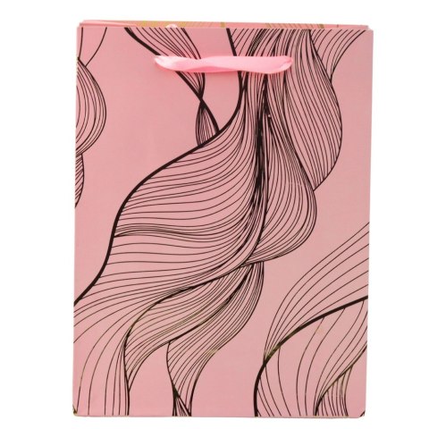 Torba Prezentowa Falisty Złoty Wzór Mix Kolor 23 x 18 x 10 cm LEAN