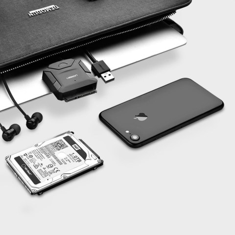 Kabel Adapter do dysku HDD i SSD SATA 2.5'' / 3.5'' USB 3.0 do 4TB - czarny UGREEN