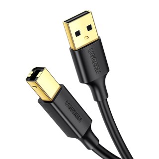 Kabel przewód USB Typ B do drukarki męski - USB 2.0 męski 480Mbps 2m czarny UGREEN