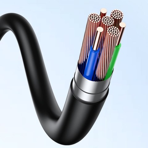 Kabel przewód kątowy USB-C z obsługą gogli VR Oculus Quest 2 60W 5m czarny UGREEN