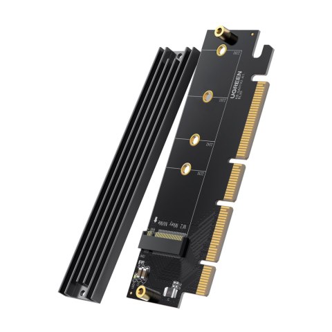 Karta rozszerzeń adapter PCIe 4.0 x16 do M.2 NVMe M-Key czarna UGREEN
