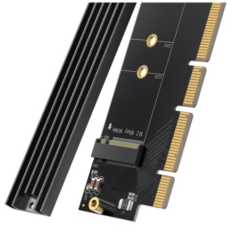 Karta rozszerzeń adapter PCIe 4.0 x16 do M.2 NVMe M-Key czarna UGREEN