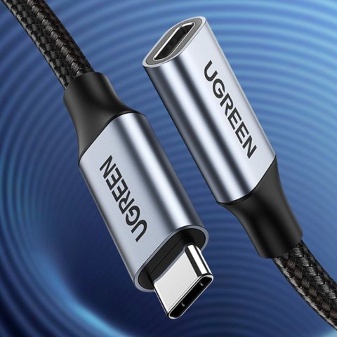 Przedłużacz kabla przewodu USB-C PD QC 100W 5A 10Gbps 0.5m - szary UGREEN