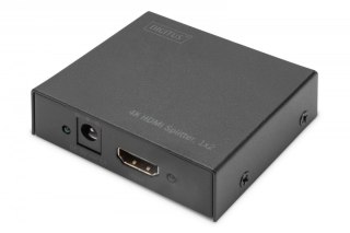 Rozdzielacz/Splitter HDMI 2-portowy, 4K 30Hz UHD 3D, HDCP 1.3, audio Digitus