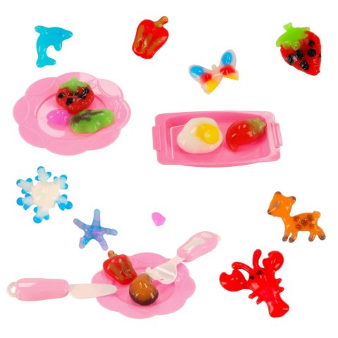 Klej żel kryształowy 3D crystal glue magiczna kuchnia szablony kreatywny zestaw 62 elementy pomarańczowy Kik Sp. z o. o. Sp. k.