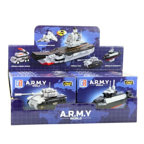 Klocki Konstrukcyjne Armia Wojsko Militarne Środki Transportu Robot 2w1 LEAN TOYS
