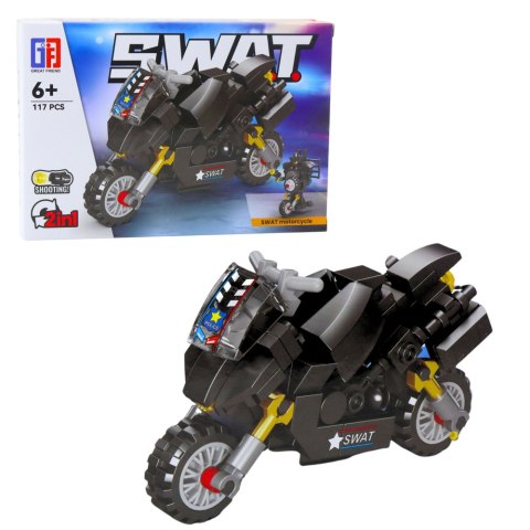 Klocki Konstrukcyjne Pojazdy Środki Transportu SWAT 2w1 92-117 el. LEAN TOYS
