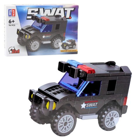 Klocki Konstrukcyjne Pojazdy Środki Transportu SWAT 2w1 92-117 el. LEAN TOYS