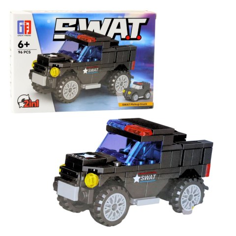 Klocki Konstrukcyjne Pojazdy Środki Transportu SWAT 2w1 92-117 el. LEAN TOYS