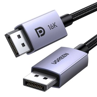 Kabel przewód DisplayPort 2.1 16K 3D Vision w oplocie 2m szary UGREEN