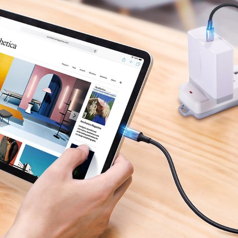 Kabel przewód USB-C Power Delivery 100W Quick Charge FCP 5A 3m szary UGREEN