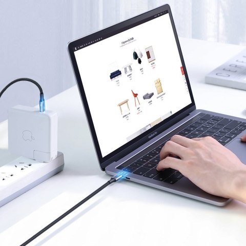 Kabel przewód USB-C Power Delivery 100W Quick Charge FCP 5A 3m szary UGREEN