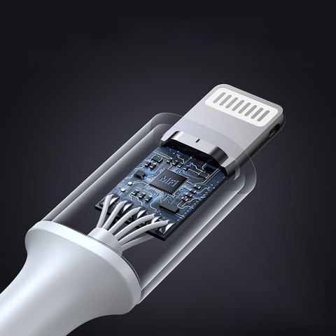 Kabel przewód USB-C - iPhone Lightning MFi 1m - srebrny UGREEN
