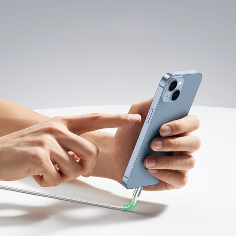 Kabel przewód USB-C - iPhone Lightning MFi 1m - srebrny UGREEN