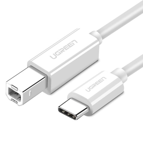 Kabel przewód do drukarki i skanera USB-C - USB-B 2.0 1.5 m biały UGREEN