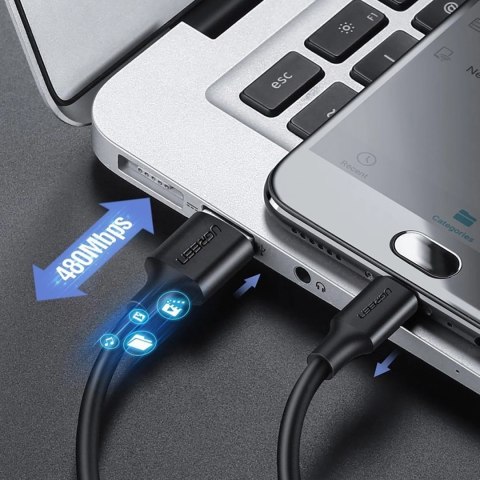 Kabel przewód micro USB - USB-A 25cm - czarny UGREEN