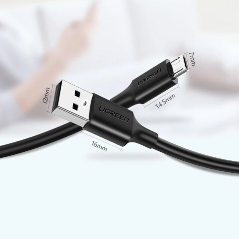 Kabel przewód micro USB - USB-A 25cm - czarny UGREEN