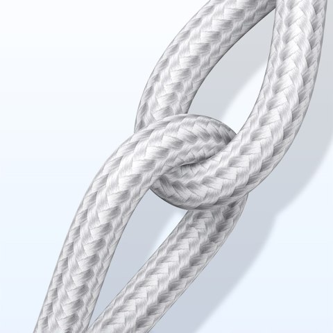 Kabel przewód w oplocie USB-A - USB-C QC 3.0 3A 1m - biały UGREEN