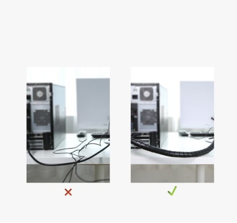 Maskownica organizer do kabli 5m czarny UGREEN