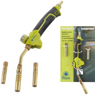 Palnik gazowy do lutowania cyną. lut twardy gaz LPG ZESTAW 3 dysze 1.4 - 2.1 kW MEVA