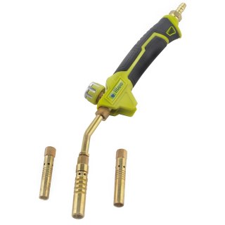 Palnik gazowy do lutowania cyną. lut twardy gaz LPG ZESTAW 3 dysze 1.4 - 2.1 kW MEVA