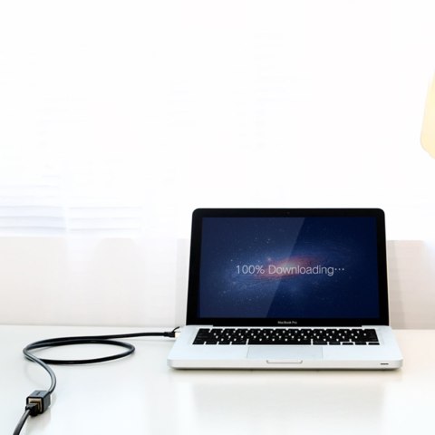 Przedłużacz kabla sieciowego F/UTP Ethernet RJ45 Cat. 6 1000Mb/s 1m czarny UGREEN