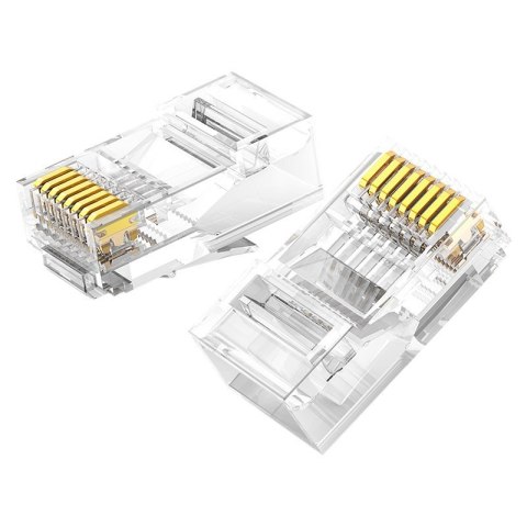 Wtyczka końcówka RJ45 8P8C Cat 6 przezroczysta ZESTAW 100szt UGREEN