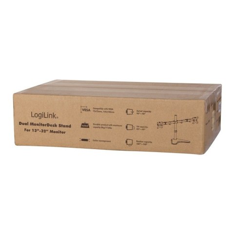 Uchwyt na 2 monitory 13-32, max. 8kg LogiLink