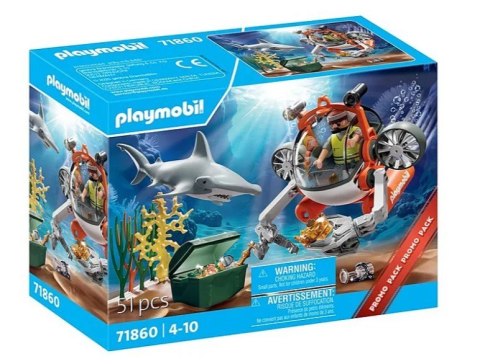 Zestaw z figurkami 71860 Poszukiwania skarbu łodzią podwodną Playmobil