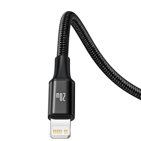 3w1 Kabel przewód USB-C - USB-C / iPhone Lightning / microUSB 20W PD 1.5m - czarny BASEUS