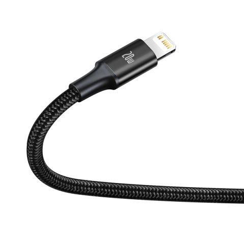 3w1 Kabel przewód USB-C - USB-C / iPhone Lightning / microUSB 20W PD 1.5m - czarny BASEUS