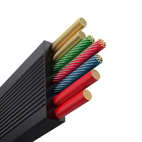 3w1 Kabel uniwersalny zwijany USB-C - Lightning / USB-C / micro USB 100W 1.1m - czarny BASEUS